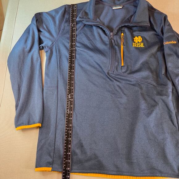 Columbia Notre Dame Irish Omni-Wick 1/4 Zip Pullover Blue XL - Picture 7 of 15